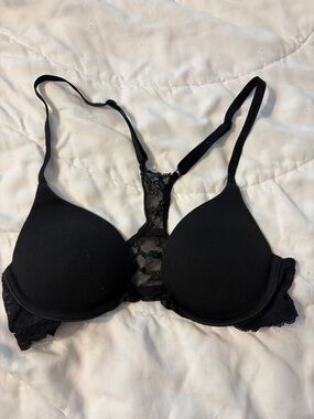 Victoria's Secret Black Lace Racerback Push-Up Bra